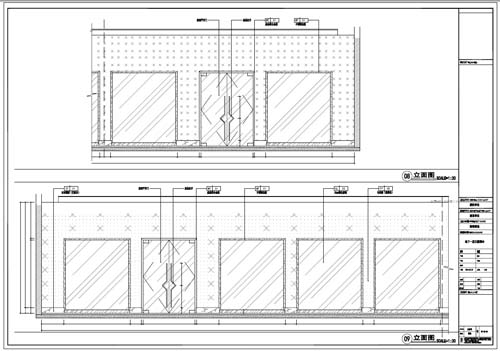 商場深化設(shè)計施工圖負(fù)一層立面圖08-09