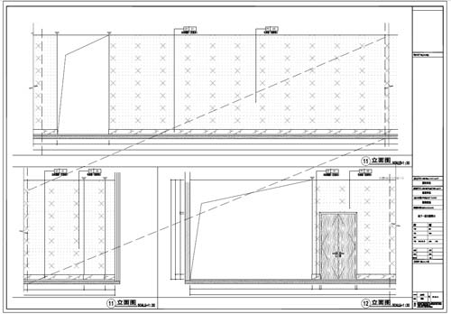 商場深化設(shè)計施工圖負(fù)一層立面圖11-12