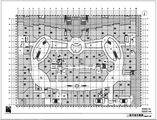商場深化設(shè)計施工圖一層平面布置圖