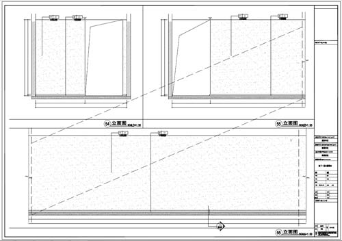 商場深化設(shè)計施工圖負(fù)一層立面圖54-55