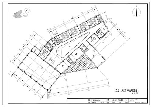 青少年活動(dòng)中心施工圖深化設(shè)計(jì)二層A區(qū)平面布置圖