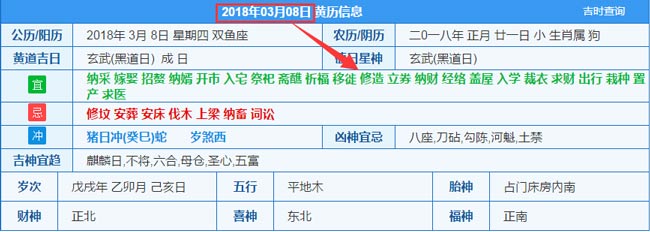 2018年03月08日裝修吉日截圖