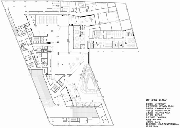 集團總部辦公樓負一平面圖